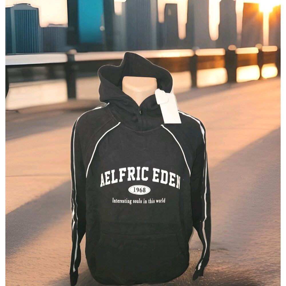 NWT Aelfric Eden Oversized Hoodie Vintage Letter Print Sweatshirt Hooded SM $75